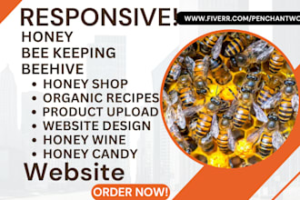 responsive beekeeping website beehive landing page honey bee store honey website