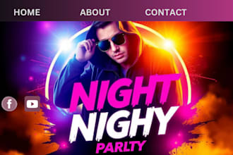 create night club website,  nightlife,  party and bar dj, hip hop flyers
