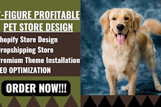 design pet accessories dropshipping store pet shopify store