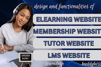 lms website elearning website dancing school website daycare website