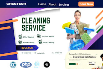 design cleaning service laundry drycleaning office cleaning website
