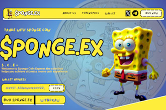build crypto meme coin website, meme token website, nft website, crypto meme art
