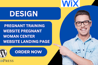 design pregnancy training website pregnant woman center website landing page