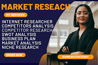 conduct market research, industry and competitor analysis, business plan writer