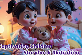 create awesome children storybook book illustration illustration children story