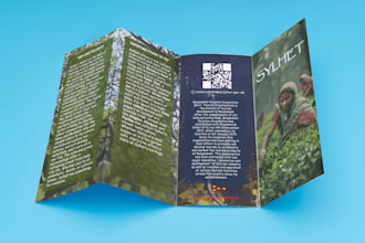do your bifold, trifold, quadra fold brochure design