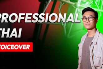 record a professional thai or lao voiceover for your project