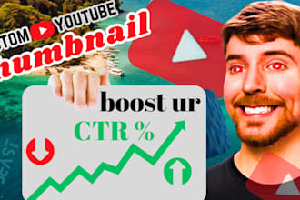design a viral and premium youtube thumbnail