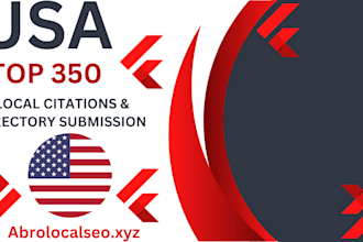 do 350 USA local citations and business listing for USA business