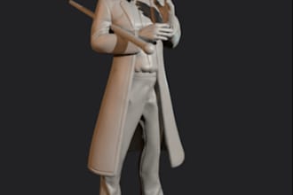shapen 3d model in zbrush, create 3d miniature,deliver printing stl,3d realistic