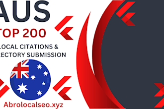 provide 200 aus business in local directories or local citation