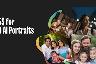 do for you a ai portrait single and family with your face