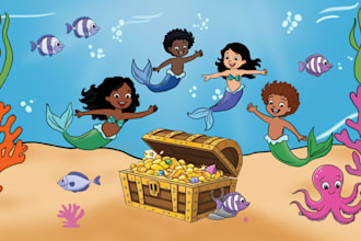 do customize children story book illustrations and covers