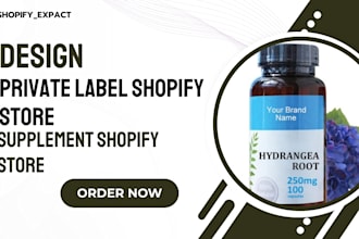 design private label shopify store supplements shopify store supplement website