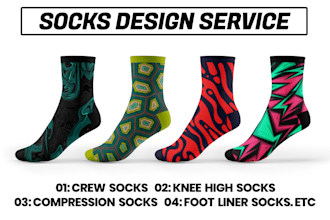 make a unique custom socks design for you