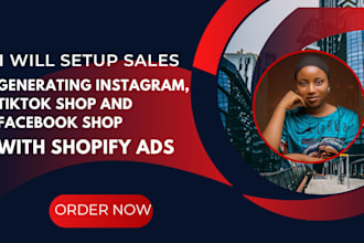 setup sales potential instagram tiktok shop and facebook shop with shopify ads