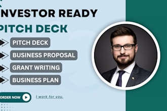 design startup, non profit investor pitch deck canva ppt pdf