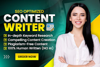 be your SEO content writer for articles and web content