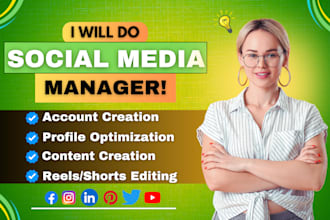 be your social media marketing and social media manager