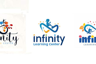 create childcare kids education and daycare baby store logo