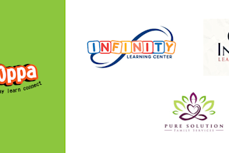 design childcare baby shop kids baby store and daycare logo