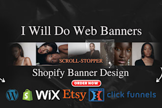design shopify banner, shopify cookies banner, web banners
