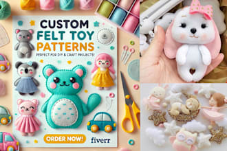 create custom felt toy patterns for DIY crafting projects