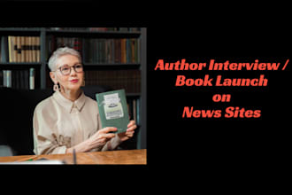 do author interview or promote book launch on top news sites