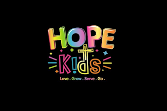 fun unique launch kids church ministry logo