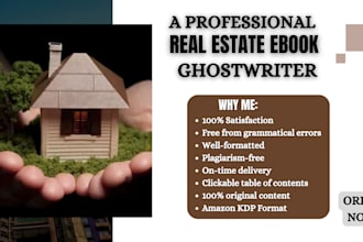 ghostwrite 30k real estate ebook, business lead magnet, seller guide book writer