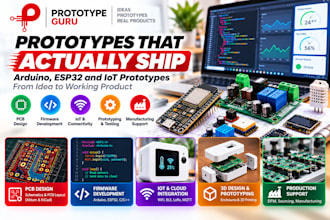 design arduino, esp32, iot, pcb and embedded prototypes