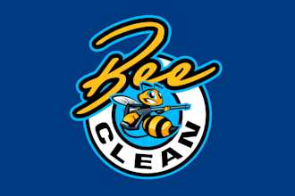 grabbing bee themed car wash logo