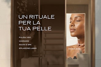 design a creative storefront window graphics