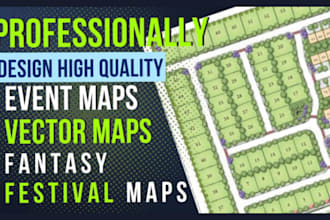 design maps, vector maps, event maps, fantasy festival maps