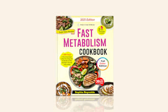 do stunning and unique recipe book cover design