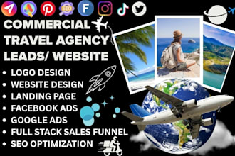 generate commercial  travel agent leads travel planner travel agency website
