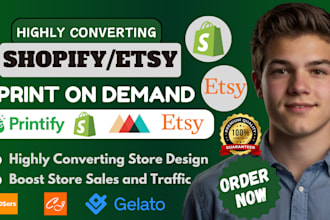 setup printful print on demand store shopify pod etsy pod etsy digital products