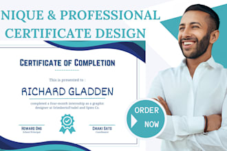 do unique certificate design for award diploma, recognition and appreciation