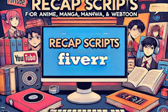 write awesome manga, manhwa, webtoon recap scripts for you