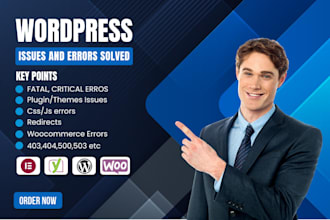 fix wordpress critical error, bugs or website complex problems