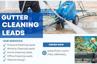 pressure washing leads gutter washing leads cleaning leads window cleaning leads