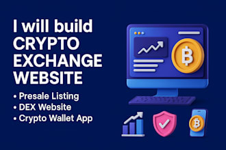 build crypto exchange website, dex website, crypto wallet app, crypto website