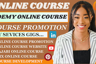 do online course promotion, wix course, affiliate website and website traffic