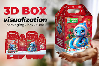 design photorealistic 3d product packaging mockup with retail display