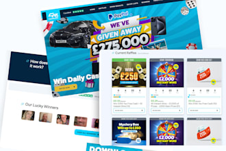 create raffle website competition website giveaway website for raffle business