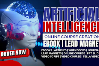 do artificial intelligence ebook, online course content, powerpoint slide, video