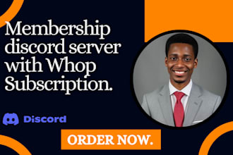 whop setup build paid discord membership server community with whop subscription