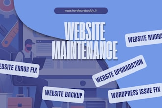 handle wordpress maintenance, updates, and live support