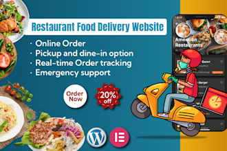 build your food delivery catering, restaurant website with ordering system