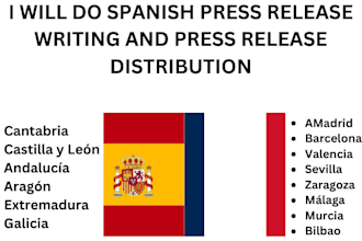do pr distribution and writing press release spanish, french media pitch, estado
